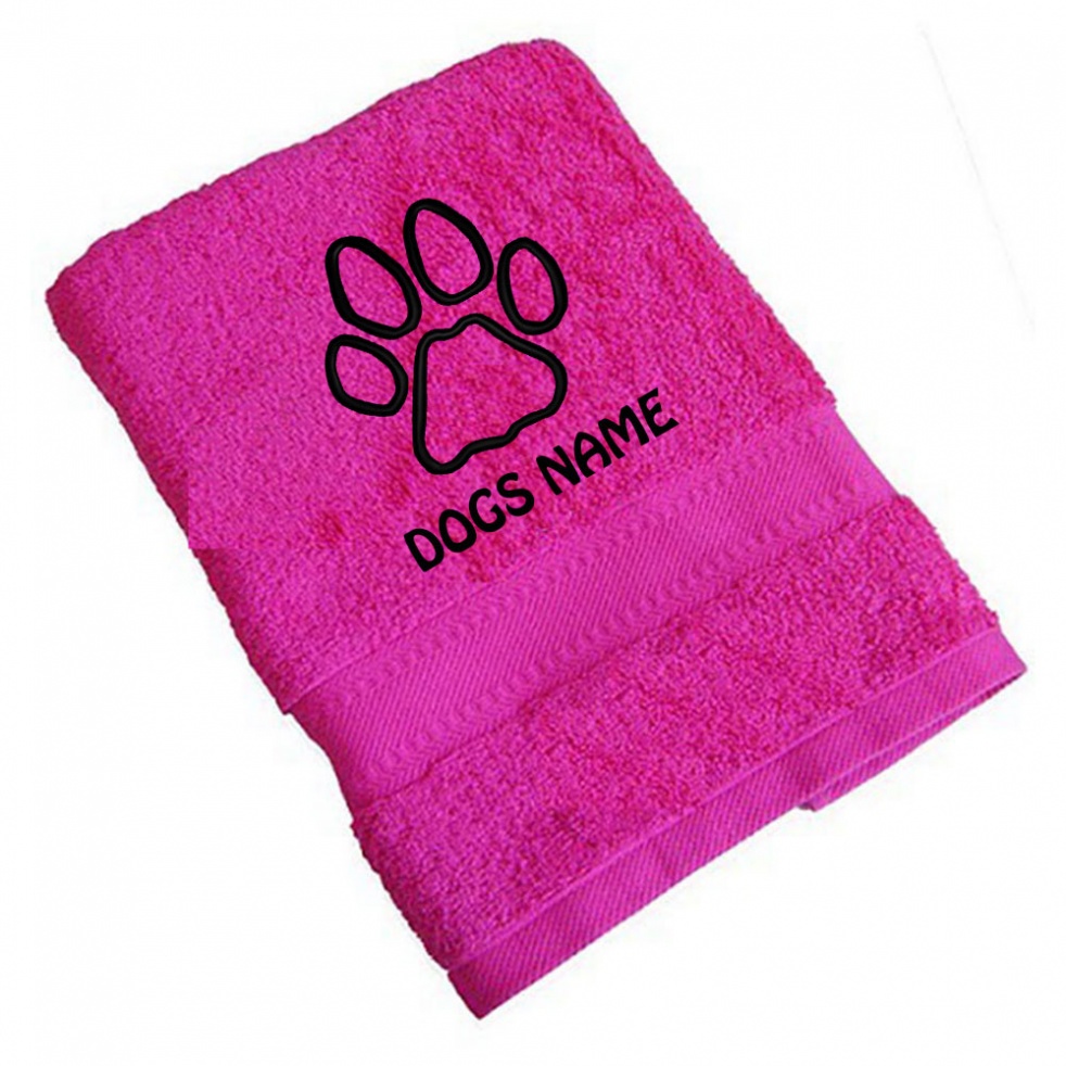 Personalised Dog Towels Paw Prints | Standard Range - Face Cloth